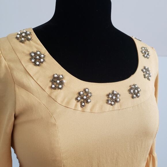 Ark & Co. Embellished Yellow Gold Short Dress S - Picture 7 of 11